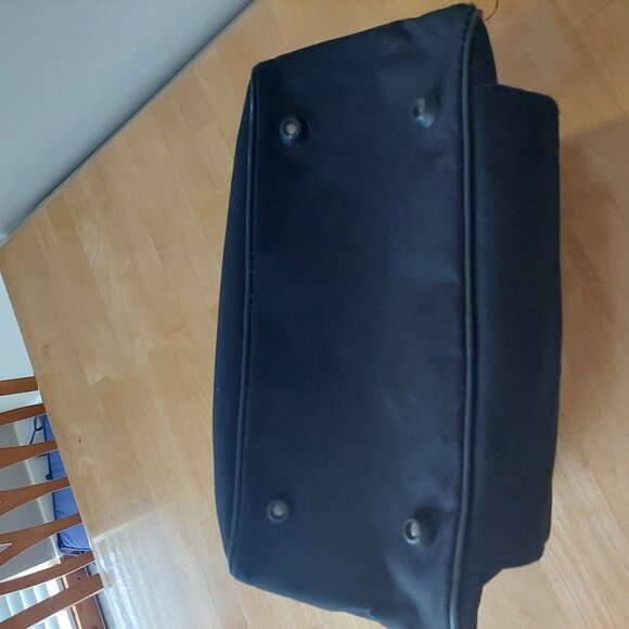 Vintage Bon Voyage Paris Carry On Trave Bag- Black with Brown Trim - Picture 8 of 10